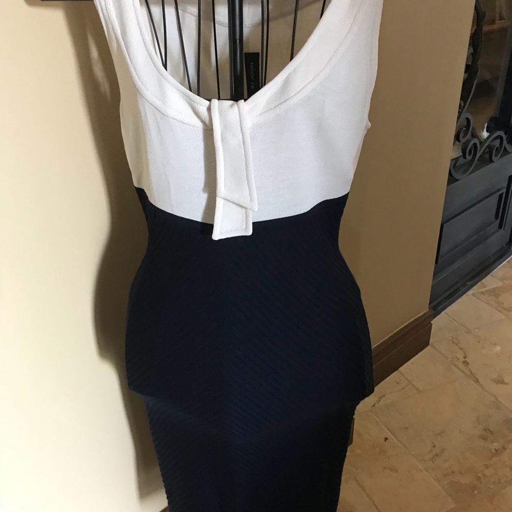 St John cream and white tank dress sailor style!